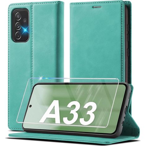 Coque portefeuille cuir pour Samsung A33 5G avec béquille et porte-cartes (1/5)