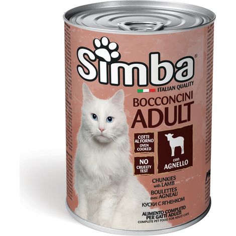 CIBO GATTO MONGE SIMBA 415 G BOCCONCINI AGNELLO Q.TA 24