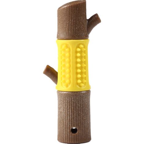Jouets de dentition pour chiens, bâtonnets à mâcher résistants et durables, jouets de nettoyage dentaire, jouets à mâcher pour chiens, jouets éducatifs interactifs (jaune) (1/5)