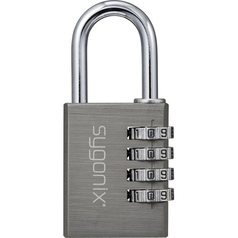 Sygonix SY-6932350 Lucchetto 40 mm 4-Digit Grigio titanio Serratura a combinazione numerica (1/5)