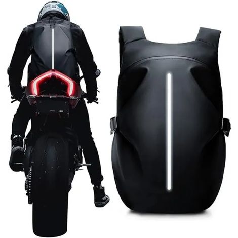 ®Rising FF Sac à dos de moto, sac à dos de casque étanche pour homme, accessoires de moto, 362550CM,noir (1/5)