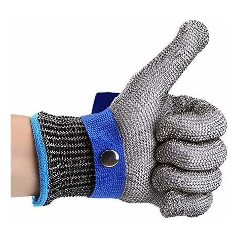 Schnittfeste Sicherheitsarbeitshandschuhe aus Edelstahl, Schutzstufe 5 (XL) (1/5)