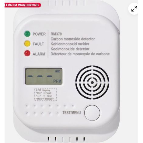 1 Détecteur de monoxyde de carbone, écran LCD, alarme sonore 85 dB, bouton test, sécurité maison (1/5)