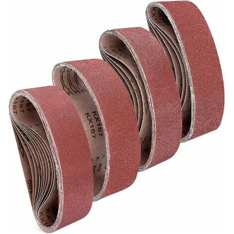 royaluxe - 25x papier abrasif à bande Ponceuse abrasive mécanique ou électrique Feuilles abrasives avec grain P40/60/80/100-7,5 x 53,3 cm (1/5)