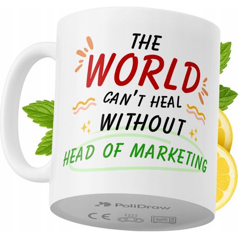 Taza para jefe de marketing. Divertida taza de café o té con diseño gráfico y texto humorístico. Taza ideal para cumpleaños, santos, días festivos. Taza premium para ocasiones especiales en casa, la o (1/5)
