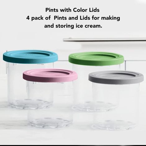 600ml ice containers, set of 4, reusable, BPA-free, compatible with Ninja NC299AMZ and NC300s (1/4)