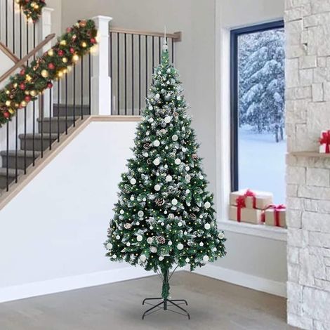 Künstlicher Weihnachtsbaum mit 300 LEDs mit Ständer Grün 240 cm (1/5)