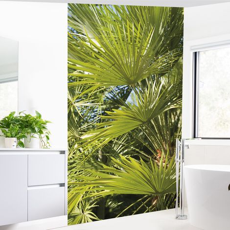Papier peint intissé panoramique 250 cm X 150 cm, photo gros plan palmier (1/2)