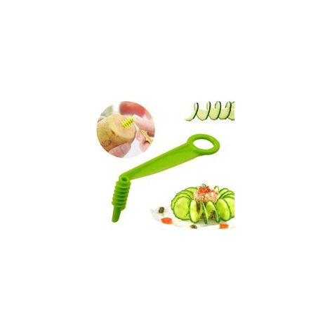 Starlight Spiral Slicer Blade Manuel Trancheuse Coupe Concombre Carotte Pomme De Terre Légumes Spirale Couteau Cuisine Accessoires Outil (Vert) 1 pièce, Taille 10 4cm, Légumes Cutter (1/3)