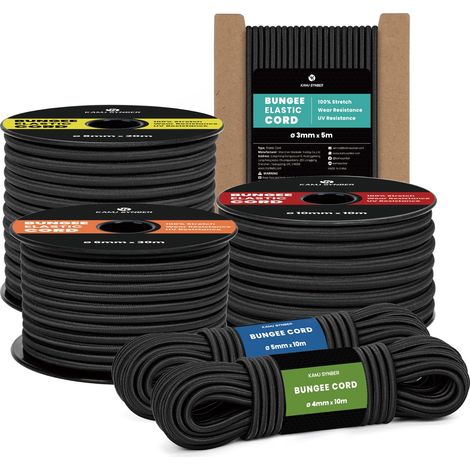 Tendeur Élastique 8mm x 20m Corde Elastique Bâche Sandow Cordon Elastique (1/5)