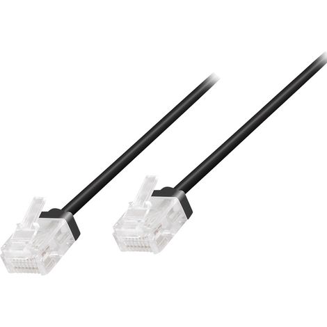 LogiLink CQ3023U RJ45 Câble réseau, câble patch CAT 6a U/UTP 0.50 m noir extrêmement fin, très flexi (1/2)