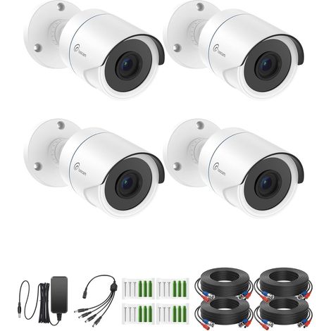 Caméra de Surveillance Extérieur 1080P Vision Nocturne IR 24 m IP66 Résistant aux Intempéries Kit Vidéo Surveillance TVI (1/5)