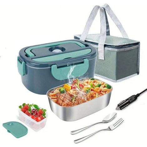 Heated Lunch Box, 3-in-1 Heated Lunch Box (12V/24V/110V), 1.5L Portable Heated Lunch Box, Heated Lunch Box for Car, Truck, Home or Camping MUMU (1/4)