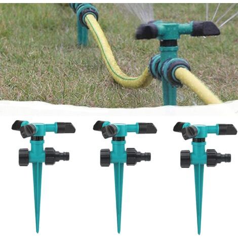 3 Pièces Arroseur Automatique à 360° pour Pelouse, Arroseur Rotatif à Trois Bras, Arroseur pour Pelouse Automatique Arrosage Système, Peut Être Utilisé pour Jardin Et l'Irrigation Pastorale (1/5)