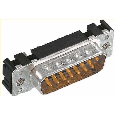 Connecteur D-Sub Mâle - 15 Pôles - Angle 180 Deg - Soudure - Vertical - 1 Pièce (1/3)