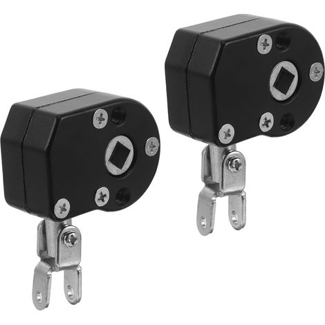 2 Pièces Tête de Manivelle pour Auvent, Engrenage Modulaire Noir (1/5)