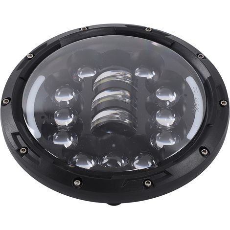 7-Zoll-Motorradscheinwerfer, 12 LEDs, 6500K-7000K, 4400LM, wasserdicht (IP67), Ersatz für Jeep Wrangler (1/5)