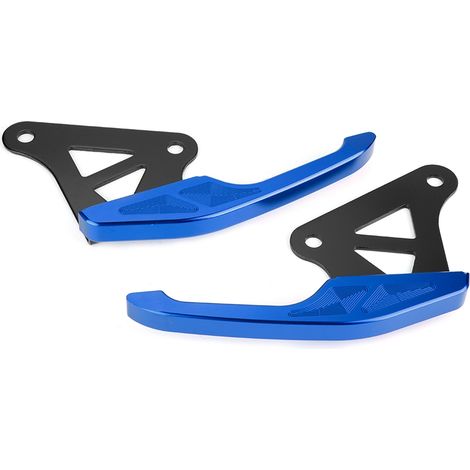 Poignée passager arrière universelle en aluminium bleu pour moto, kit barre de maintien et rail de siège