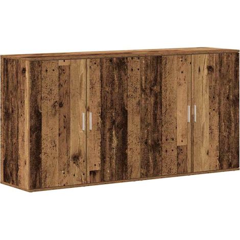 2 pcs Buffet,Bahut,Meuble de Rangements Bois ancien 79 x 38 x 80 cm Bois d'ingénierie CFW59590 (1/5)