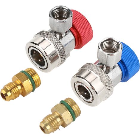 Adaptateur de coupleur de climatiseur R134a à connexion rapide basse/haute (avec couvercle) (1/5)