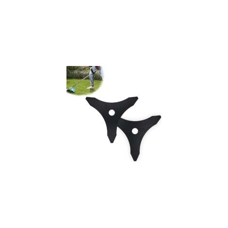 Lame Débroussailleuse, 2 Pièces Disque pour Débroussailleuse, Lame Debroussailleuse Thermique à Trois Dents, Diamètre du Trou 25,4 mm, pour Pelouses, Jardins et Terrasses