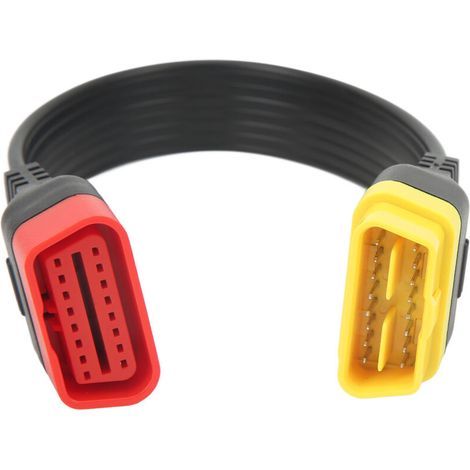 Jeffergarden Cble d'extension OBD 16 broches 36 cm mle à femelle cble adaptateur de connecteur de Diagnostic (1/5)
