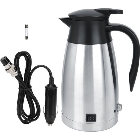 Tasse de bouteille de bouilloire d'eau chaude chauffée électrique de camion de voiture de 12V / 24V 1000ml (1/5)