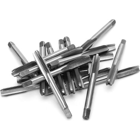 20 tarauds manuels M8 en acier à outils allié, métriques, pour le filetage des vis (1/5)