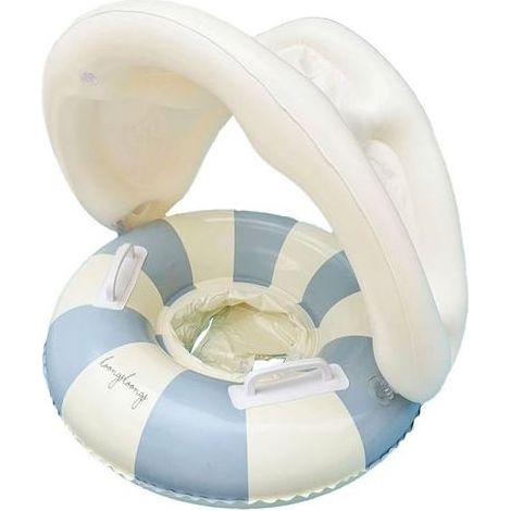 Aufblasbarer Schwimmring mit abnehmbarem Sonnenschutz, Baby-Poolsitz mit Griff, Schwimmhilfe für Kleinkinder, Schwimmhilfe für Pool und Strand, für Kinder von 3 bis 72 Monaten (1/5)
