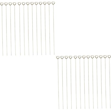 2 ensembles porte-fleurs dorés – 30 pièces chacun, marque-place cœur avec fil or (1/3)