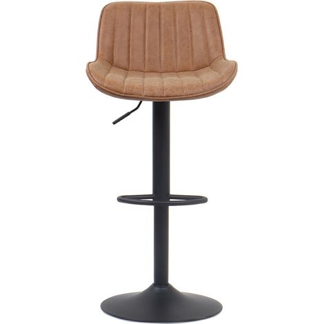 Barhocker im Vintage-Stil, Farbe Cognac. Kollektion FERNAND