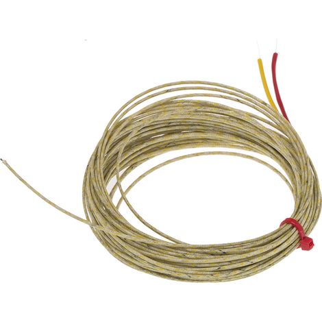Thermocouple type K Ø 1/0.3mm, L 10m, +250°C max à Câble ( Prix pour 1 )