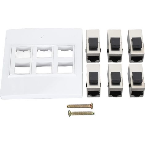 Placca a muro Ethernet Cat6 - Connettore Keystone per ufficio domestico (1/5)