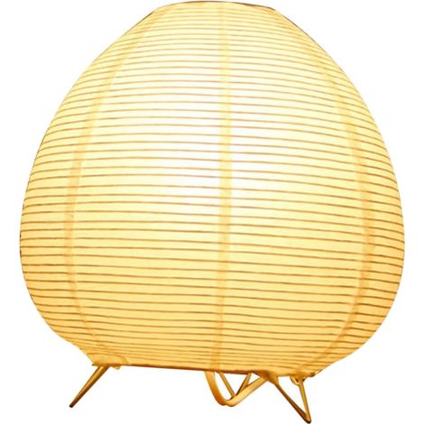 Lampe en Papier de Riz de Table Lanterne Japonaise Kaki Métal, Bouton Poussoir, Chambre et Salon, Usage Garçon et Filles, Lumière Douce (1/5)