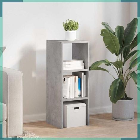 858809 Bibliothèque empilable gris béton 30x30x80 cm bois d'ingénierie (1/5)