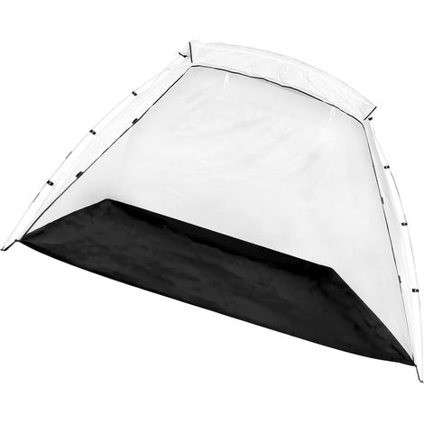 Cabine de peinture portable avec plancher intégré, moustiquaire, coupe-vent, grande capacité, crochets, abri pour la peinture de meubles. (1/5)