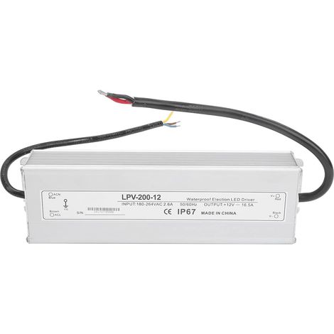 Waterproof LED power supply, IP67 200W DC12V (1/5)