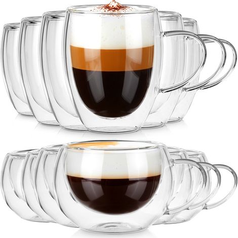 Doppelwandige Thermogläser für Kaffee und Tee 280 / 320 ml 12 Stück. (1/5)