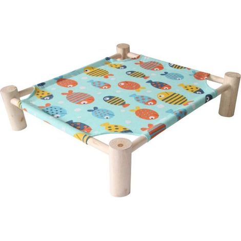 Lit de promenade pour animaux, lit d'été pour chien, tapis en bois pour chat, lavable et utilisable en toutes saisons, lit de promenade pour chien et chat
