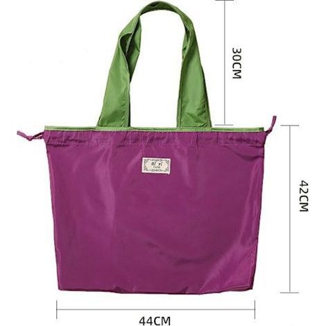 Sac de courses réutilisable, grand sac de courses pliable avec fermeture éclair, sac de courses étanche (1/4)