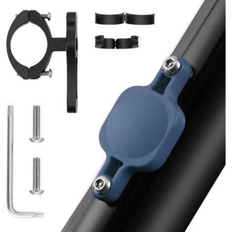 Support antivol pour AirTags pour vélo, avec visserie et outils, fixable sur porte-bidon (1/5)