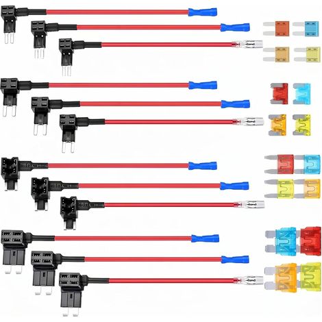 12 Pcs Car Fuse Adapter Standard Blade Fuse Adapter (1/5)