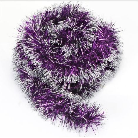 Guirlande De Noël - Plastique - 5 Pièces - 2 M Par Pièce - Violet - 10 M Total (1/3)