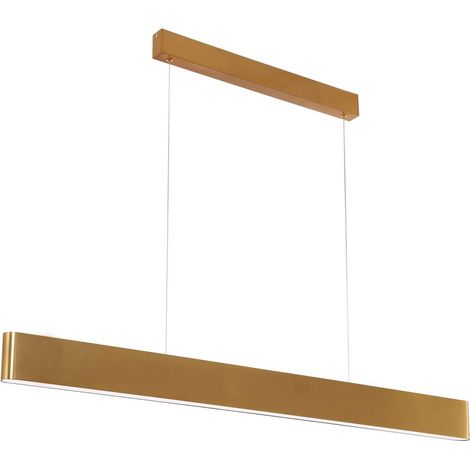 Suspension LED Dimmable avec Télécommande pour Table à Manger Cuivre Doré 120 cm - PANGIVO