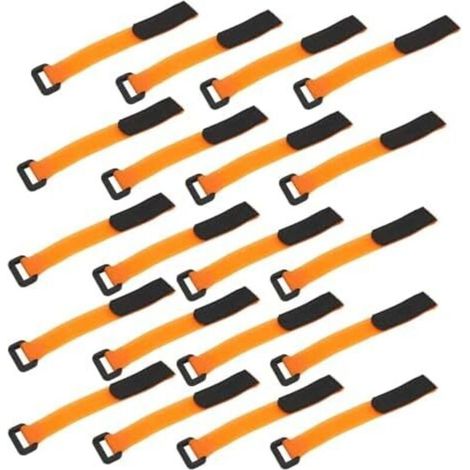 Selbstklebendes Band, strapazierfähige Nylon-Befestigungsbänder, Mehrzweck-Kabelbinder mit Schlaufe (orange) – 20300 mm (1/5)