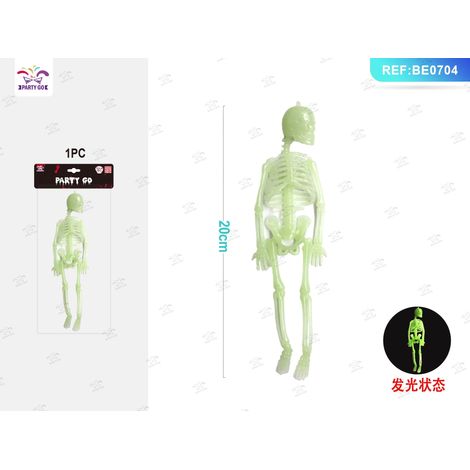 Scheletro Halloween fosforescente 20 cm PartyGo