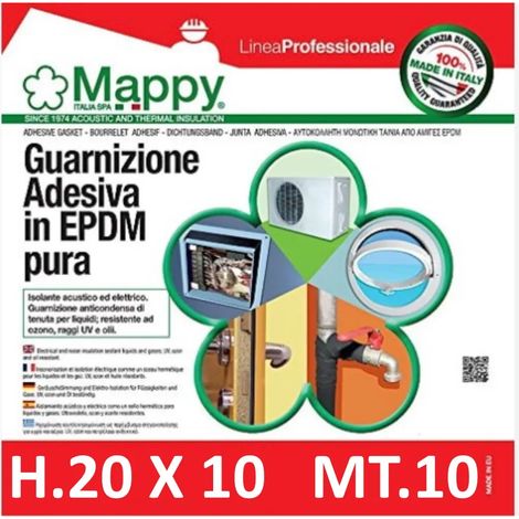 GUARNIZIONE MAPPY MUSSTIK ADESIVA 20 X 10 ROTOLO MT.10 (1/2)