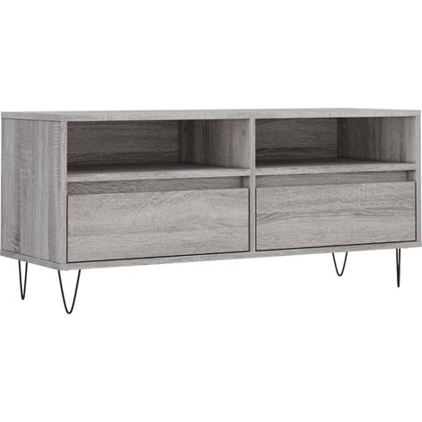 Mobile TV multimediale scaffale per televisione televisore buffet sala da pranzo soggiorno camera da letto sonoma 100 x 34,5 x 44,5 cm derivati del legno grigio 020028323
