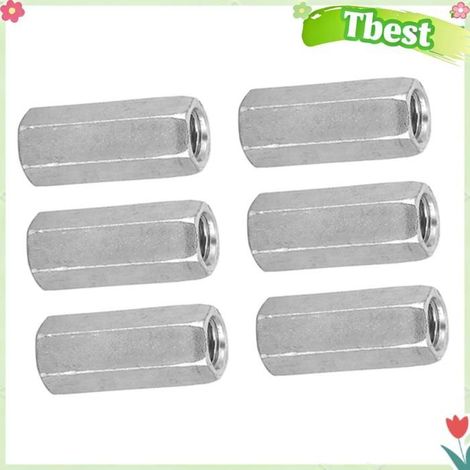 Tbest Écrou 10pcs Ecrou Hexagonal En Acier Au Carbone Plaque De Zinc Long M8 Pour Assemblage bricolage rondelle (1/5)