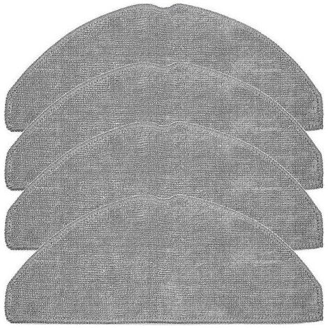 Lot de 4 chiffons de nettoyage de rechange pour l'aspirateur robot Eufy L60, chiffons en microfibre lavables. (1/5)